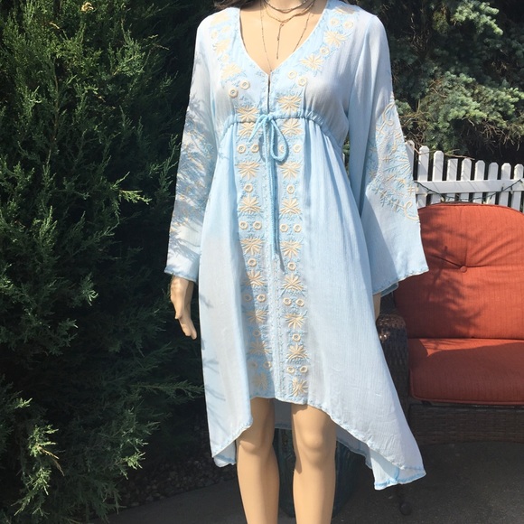BABY BLUE EMBROIDERED DRESS 1 left - Picture 3 of 7